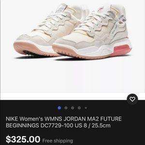 Jordan MA2 SP
Future Beginnings - size 7